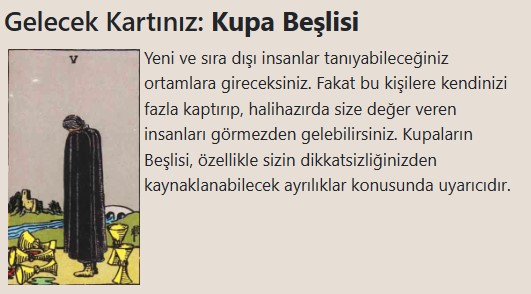 Tarot card 3 about the future